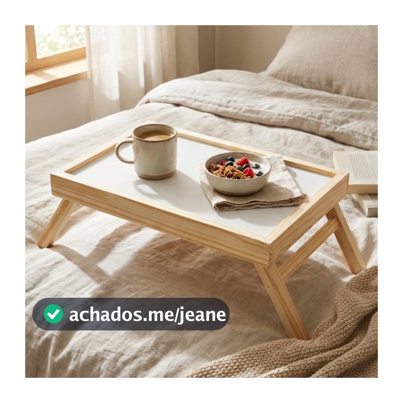 Bandeja Café da Manhã Na Cama De Mesa Para Servir Pés Dobrável Small Em Madeira Pinus