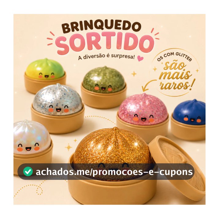 Brinquedo Surpresa Squishy Antiestresse Bolinho Com Carinha Fofa Para Apertar Fofinho Macio