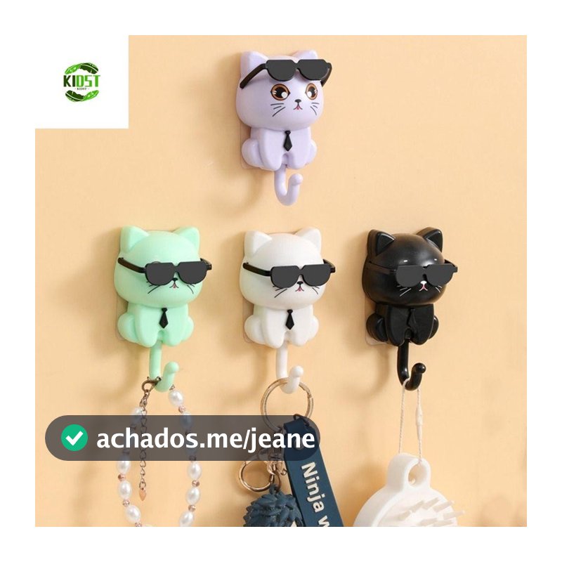 KIDST Cartoon Ganchos Para Gatos , Óculos De Sol De Plástico À Prova D'água Com Chave Decorativa Pendurar Na