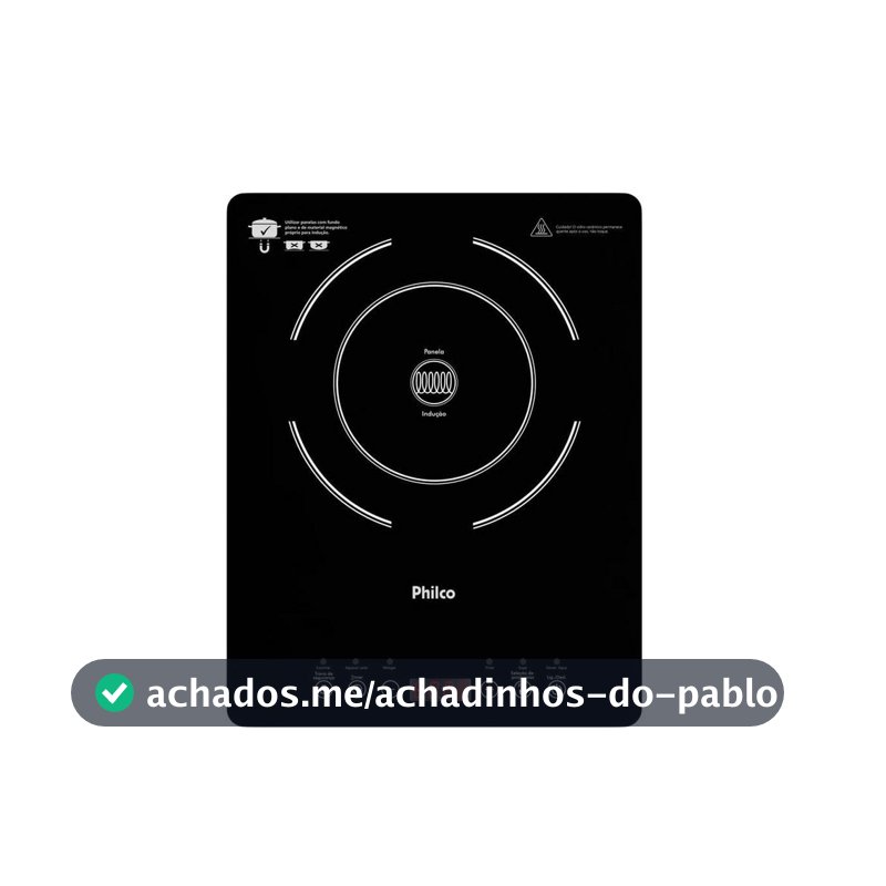 Cooktop de Indução Philco Portátil 1 Queimador PCT10A