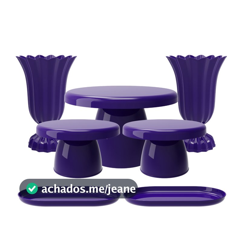 Kit Festa Completo 7 Peças Vasos Boleira