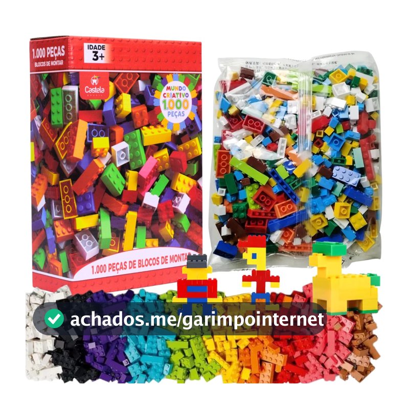 Brinquedo Blocos De Montar Infantil Educativo Castela