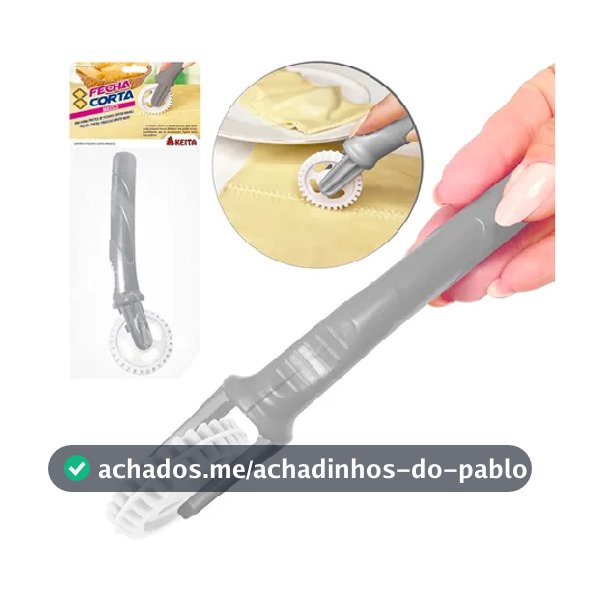 Carretilha Corta e Fecha Massas Pastel Risole Prático Plástico Keita