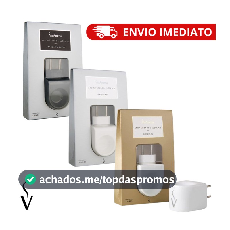 Difusor Elétrico Porcelana ou Standard Via Aroma Aromatizador Elétrico Bivolt  Essência 10ml