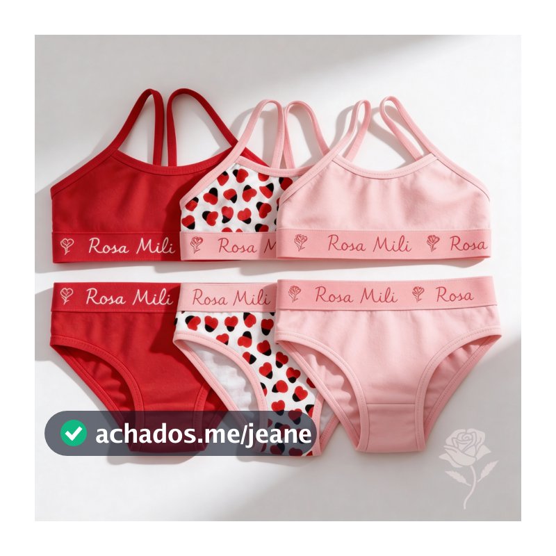 Kit 3 Conjuntos Juvenil Adolescente de Algodão Lisas e Estampadas