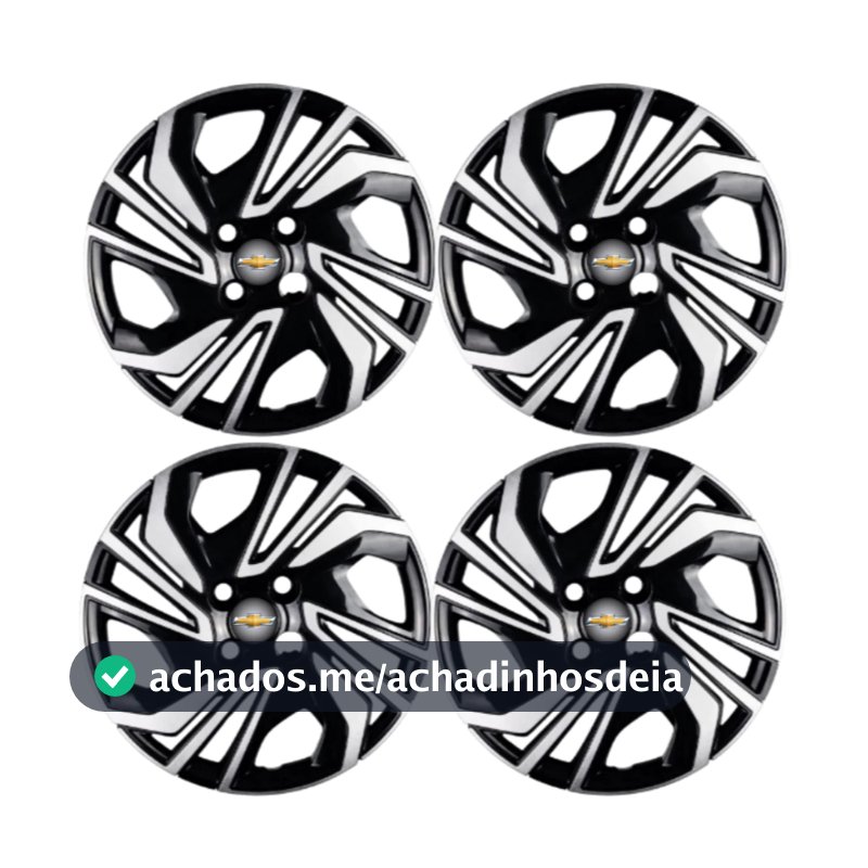 Kit 4 Calotas esportiva Aro 14 Onix Prisma Celta Corsa Montana