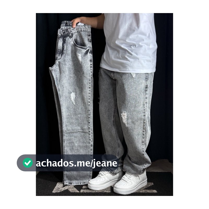 Calça Jeans Reta Estonada