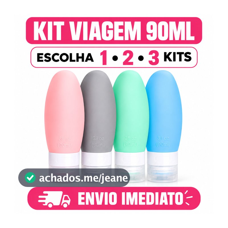Kit de viagem com 4/8/12  frascos de silicone de 90ml, porta-potes, creme, shampoo, perfume, loção corporal, sabão liqui