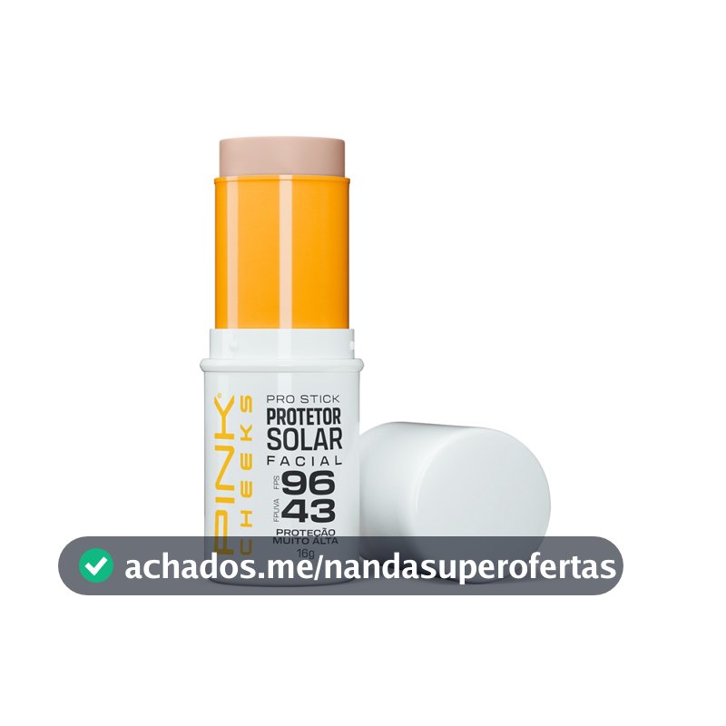 Protetor Solar Filtro Solar Facial FPS96 Pro Stick com Cor PINK CHEEKS 14g