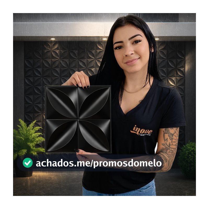 Kit de Placas 3D em PVC 25x25 cm para Revestimento Decorativo de Parede