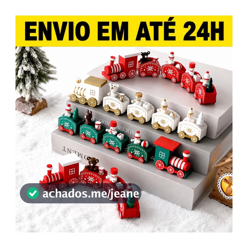 Trem De Brinquedo Decoração Natalina Trem De Natal Enfeite