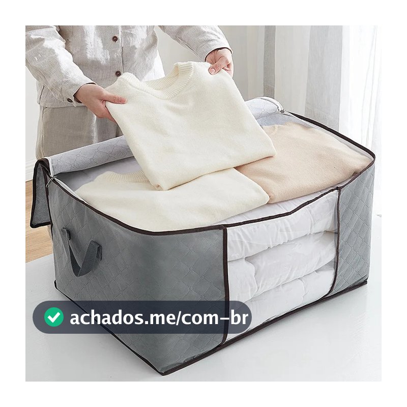 Caixa Saco Organizador Cobertor Casaco Guarda Roupa Ecológico Anti-Poeira Umidade Insetos Multiuso