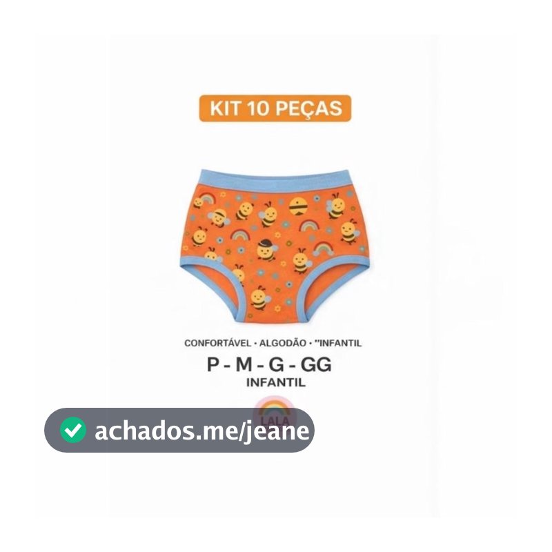 Kit 10 Calcinhas Box Shortinho Confortável Algodão Menina