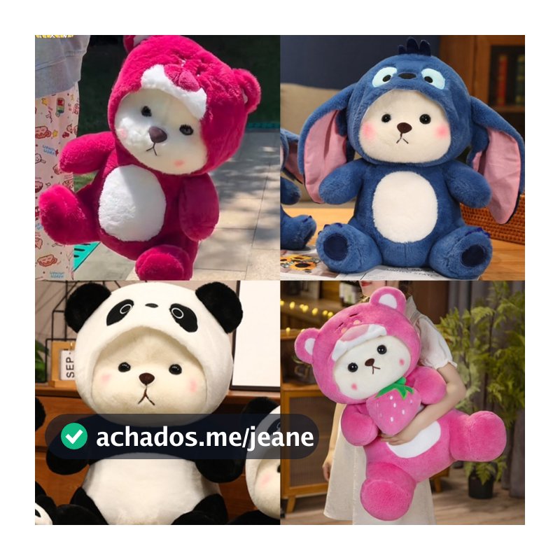 Urso de pelúcia com chapéu, um lindo brinquedo de pelúcia, macio e de alta qualidade / presente de aniversário e dia dos