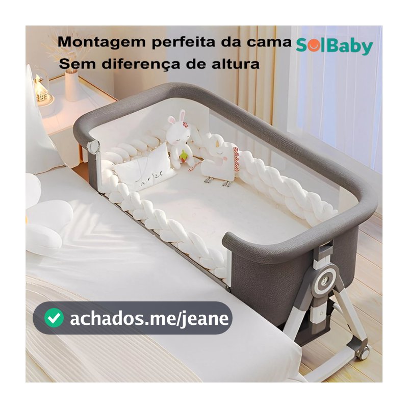 Berço Moisés 3em1 Portátil Balanço com Mosquiteiro e Colchão