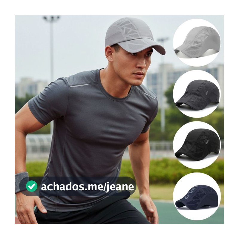 Boina Boné Masculino Sportwear Tecido Dry Fit Corrida Academia