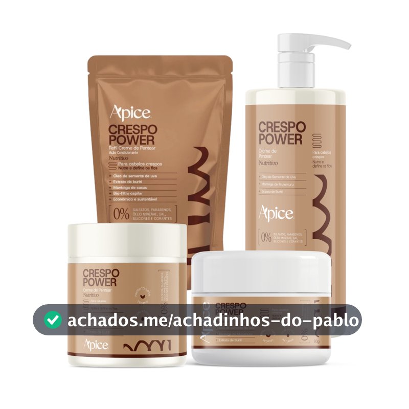 Creme de Pentear Apice Refil Tubo Crespo Power Todos Tamanho