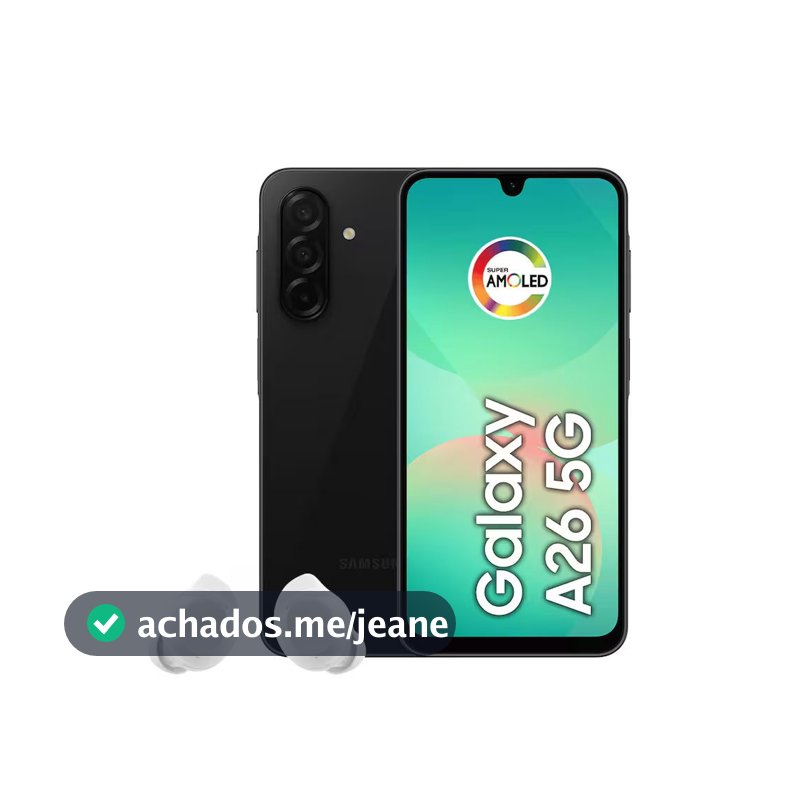 Smartphone Samsung Galaxy A26 5G Tela 6.7 256GB Cmera Tripla 50MP + Galaxy Buds Core