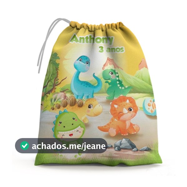Kit 40 Sacolinhas Surpresas Personalizada 15x20 cm Festa Infantil Com Nome e Idade