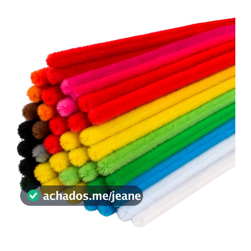 80 Haste de Chenille Limpador de Cachimbo Fios Coloridos Artesanato 30cm