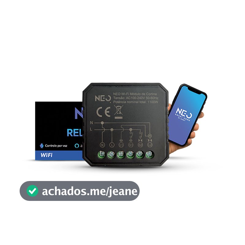 Modulo Interruptor Cortina Persiana Rele Inteligente Wifi Zigbee 1, 2 ,3 4 Canal Bivolt Neo Avant