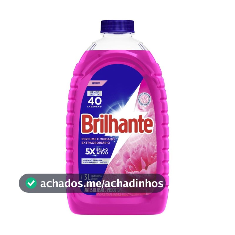 Lava-Roupas Líquido Brilhante Perfume e Cuidado Extraordinário Galão 3l