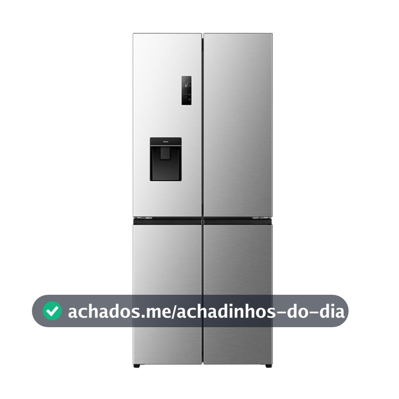 Geladeira Hisense Multidoor 460l Frost Free Inverter Inox