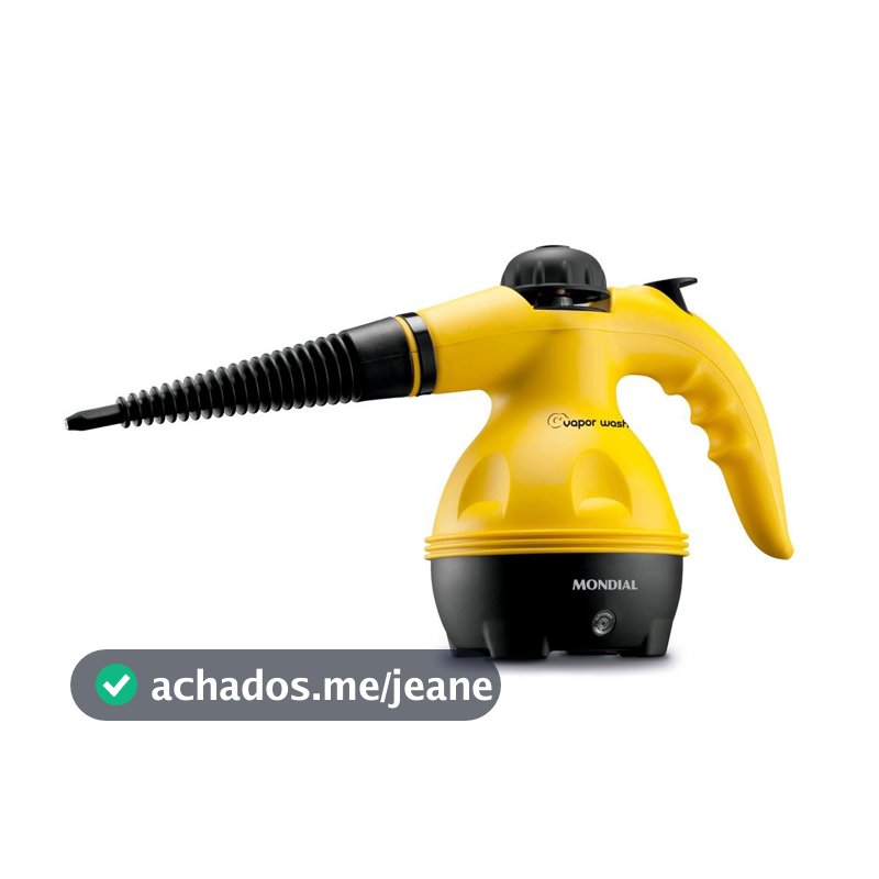 Higienizador Vapor Wash Mondial Amarelo e Preto 1000W HG-01