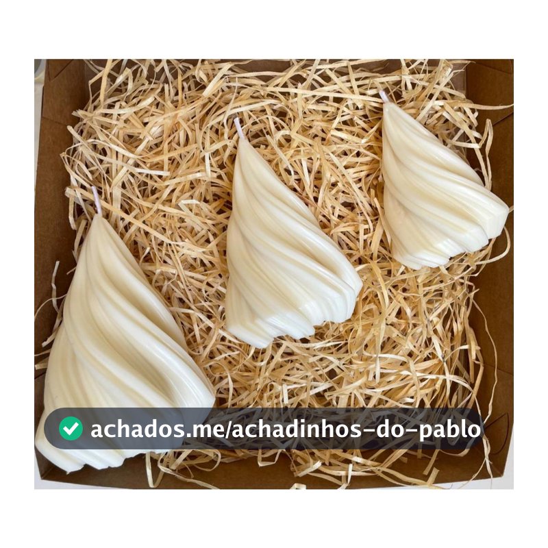 Kit 3 Velas Decorativas Árvore de Natal