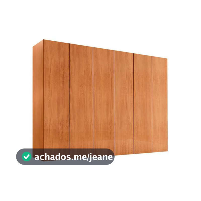 Guarda-Roupa Casal Pulse 100% MDF 6 Portas 6 Gavetas Naturalle