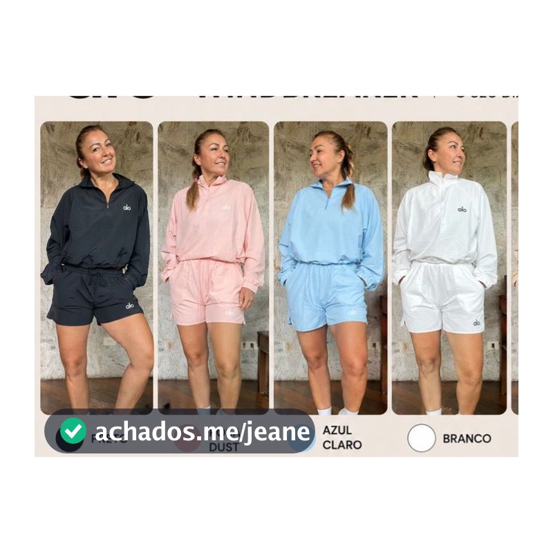 CONJUNTO SHORTS E JAQUETA  FEMININO ALOO ACADEMIA FITNESS POLIAMIDA TAC TEL