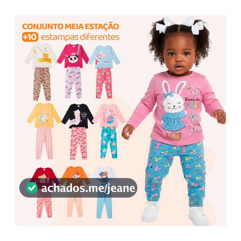 Kit Sortido 4 Peças de Roupas Para Bebê Feminino Infantil Inverno e Meia estação Roupa de Bebê Menina Para Frio