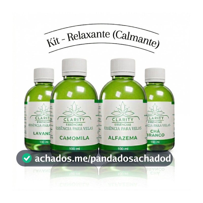 Essência Concentrada Para Velas Aromáticas Kit 4x100 ml Alta Fixação