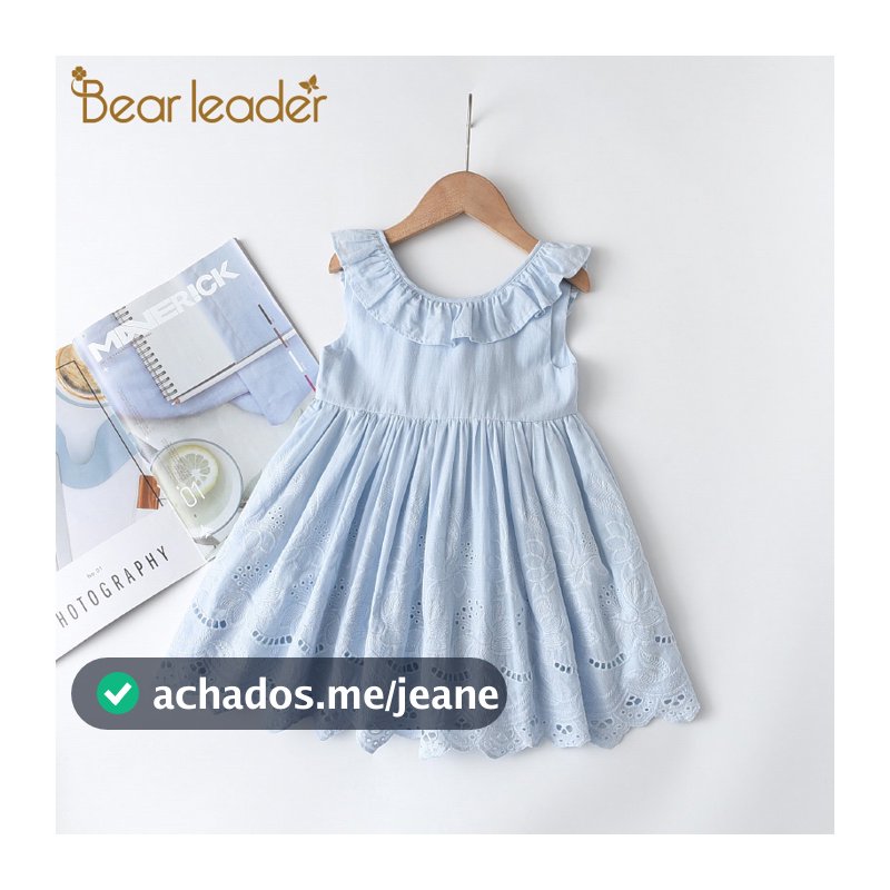 Líder De Urso Vestido De Bebê Verão Para Menina Princesa Cintura Xadrez Floral Decoração Infantil