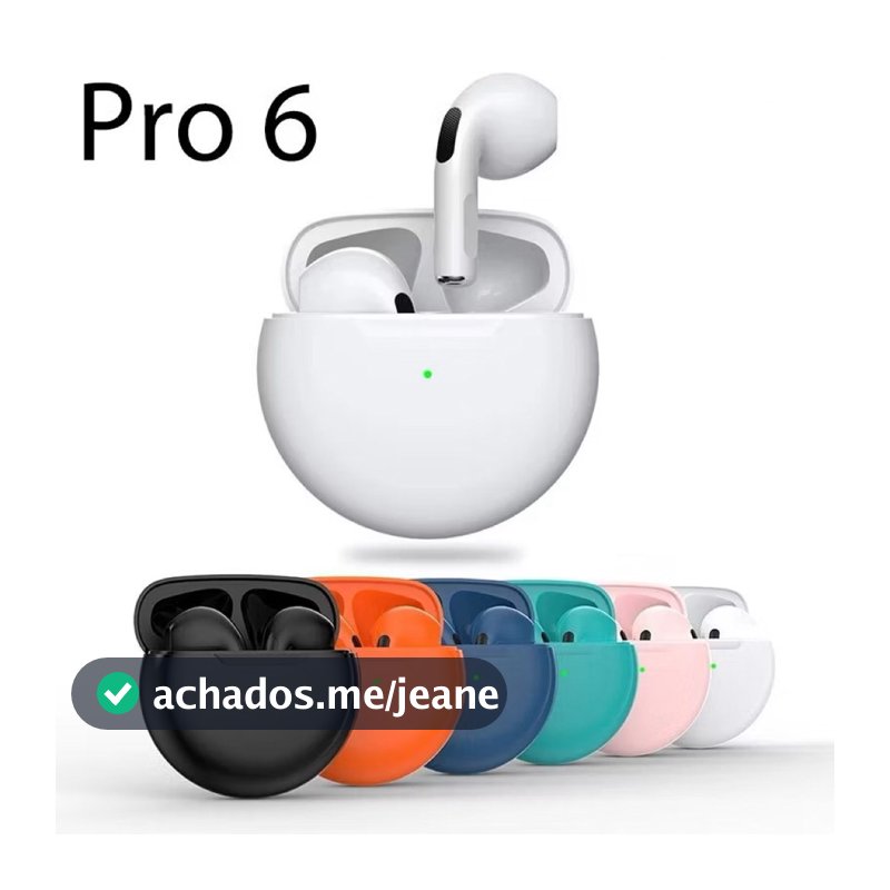 Air Pro 6 TWS Fones de ouvido Bluetooth sem fio Fones de ouvido esportivos  anjgg