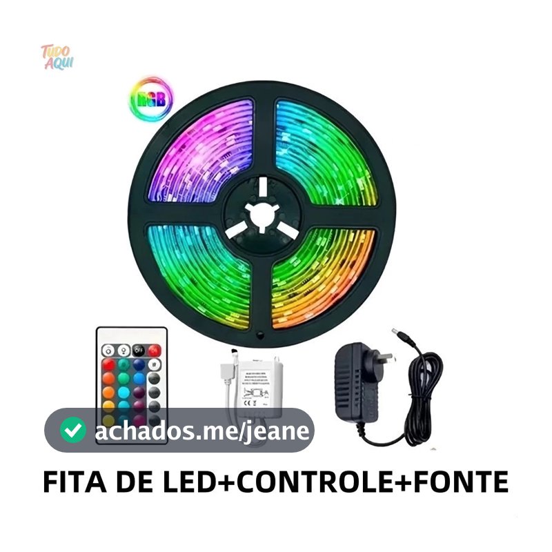 Rgb 3528 Colorful Led Strip 5m + Control + Power Supply 300 Led Home Decoration Store Plaster Ceiling Sanca Showcase