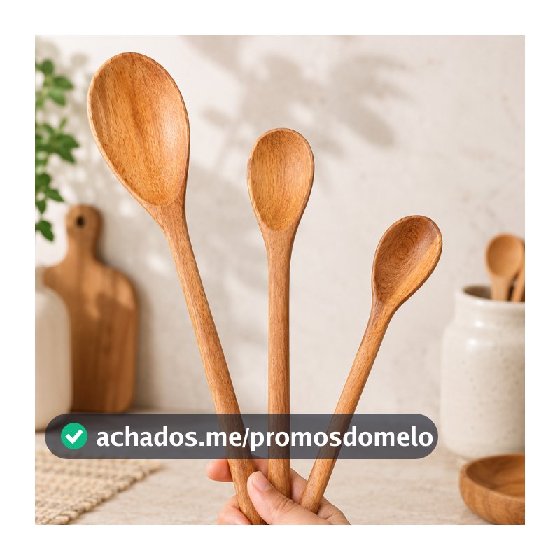 Colher De Madeira Para Panela E Cozinha Uso Diário