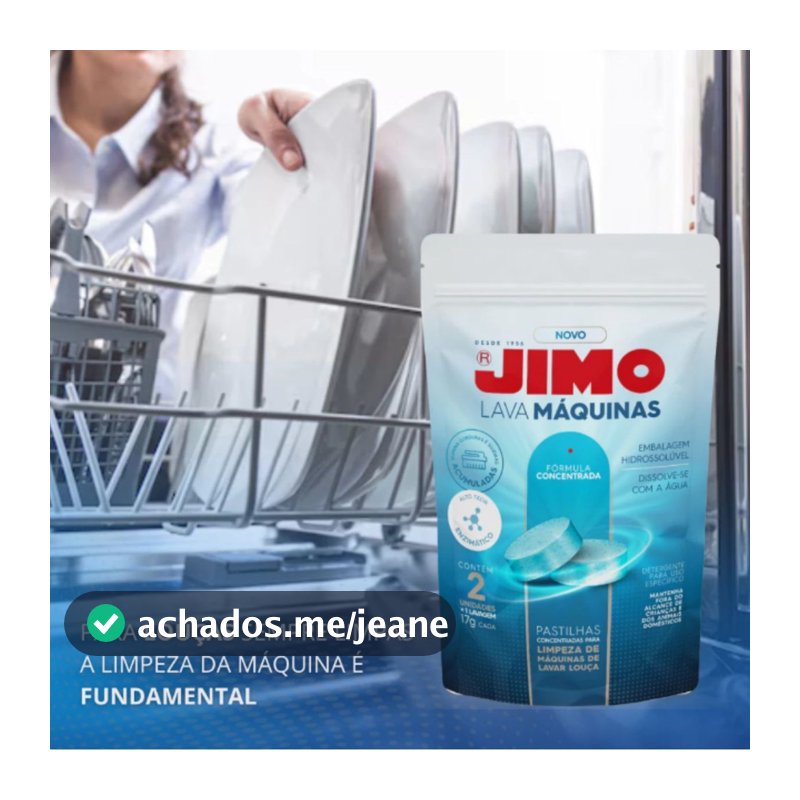 Jimo Pastilha Lava Máquina Lava Louça Abrilhantadora Enzimática Cítrica Odor Remove Gordura 2x17g