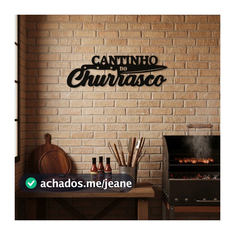 Cantinho do churrasco em MDF 3MM | Quadro decorativo | acompanha dupla face