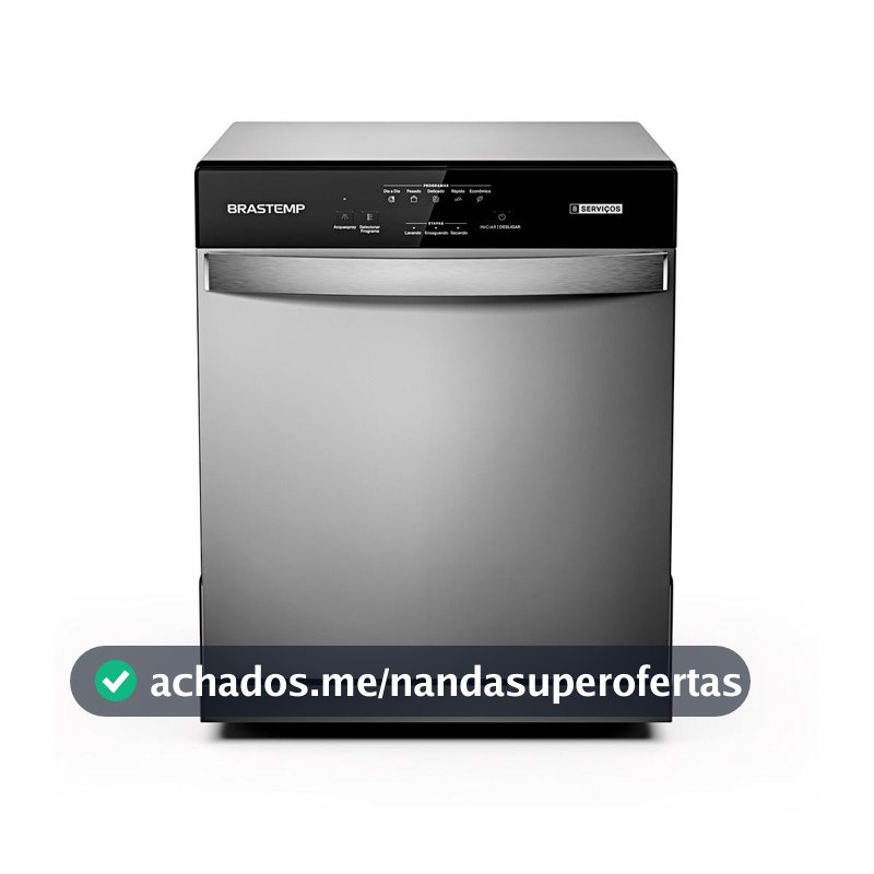 Lava Louças Brastemp 8 Serviços Compacta BLF08BS Cinza para Cozinha 220v