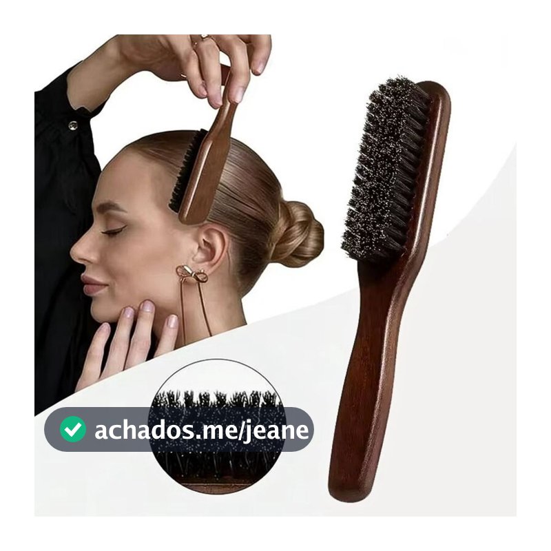 Escova Escovinha Pente Madeira Barba Cabelo Bigode Disfarce