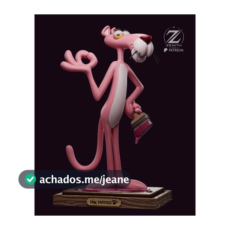 Pantera Cor-de-Rosa Figura Colecionável Clássico Desenho Nostálgico