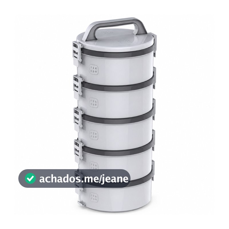 Conjunto Marmita Térmica 5 Unidades Cinza Tekcor Soprano