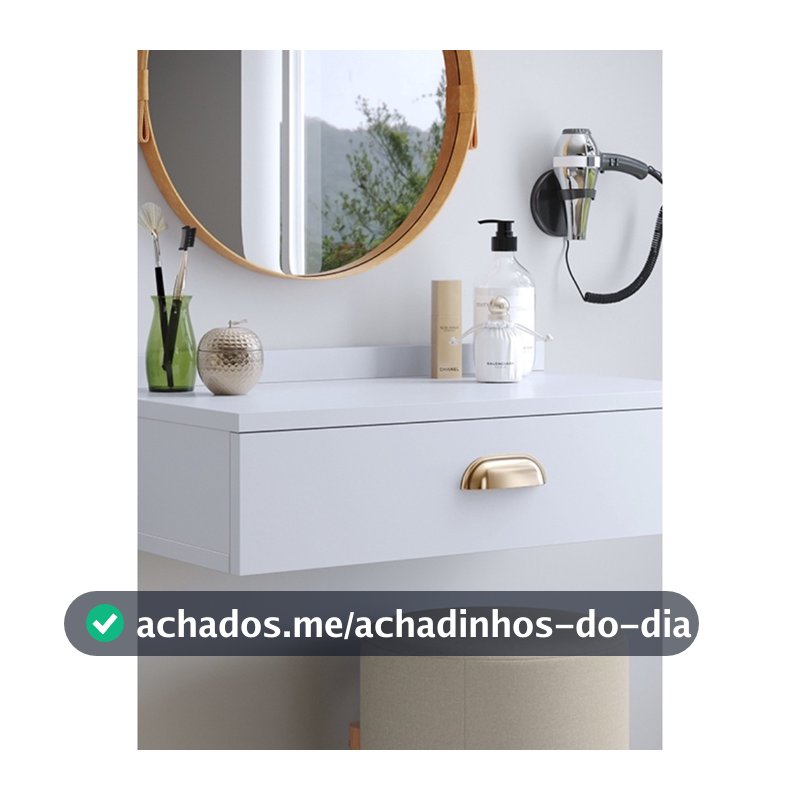 Penteadeira com Gaveta 60CM   Console Camarim Com Corrediças Metálicas com Puxador