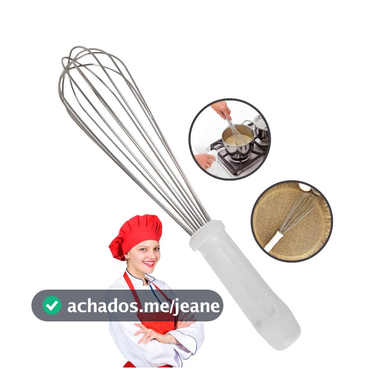 Fue Fouet Batedor de Ovos Profissional Cozinha 30cm