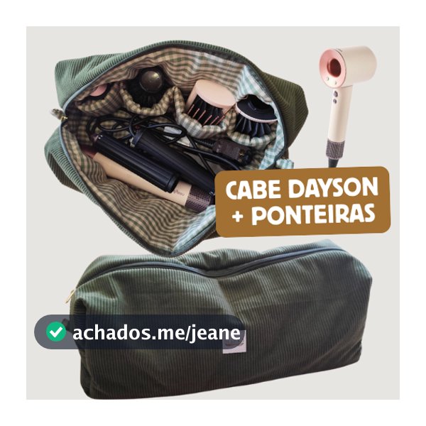 Necessaire para  secador e modelador de cabelo 4 em 1 com Bolso Interno | Estojo Acolchoado