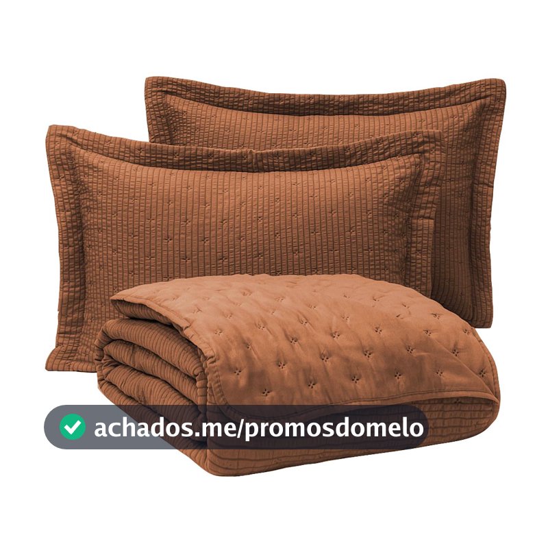 Kit Cobre Leito 3 Peças Percal 300 Fios Dupla Face Texturizado