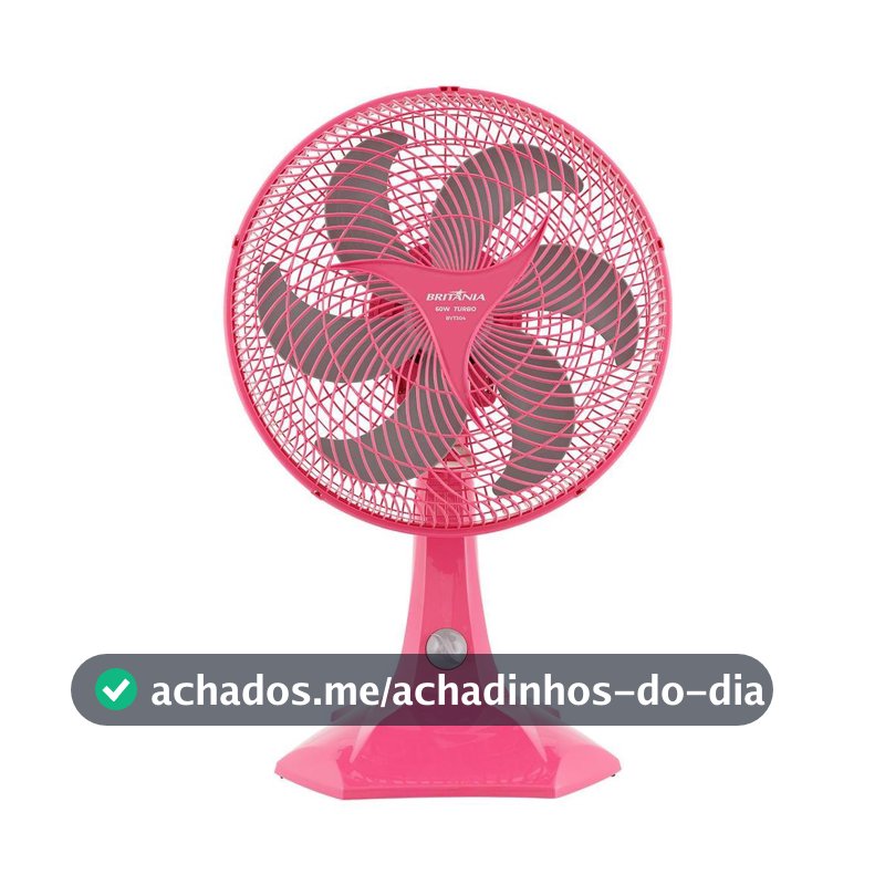 Ventilador Rosa Britânia Maxx Force 60W BVT304