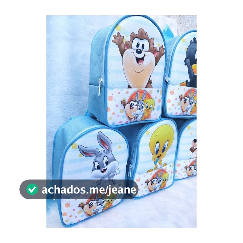 Kit 25 Mochilinhas Personalizadas Looney Tunes, lembrancinha Festa Infantil - Fazemos Todos os Temas.