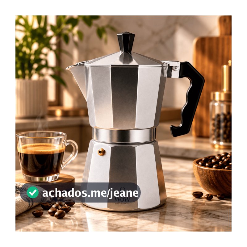 Cafeteira Italiana Premium 6 Xícaras De Alumínio